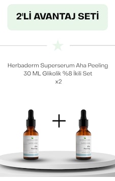 Herbaderm Superserum Aha Peeling 30 Ml Glikolik %8 İkili Set
