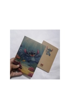 Owl Bag Özel Tasarım Vıntage Görünümlü Stitch İn The Sea Desenli Defter Çok Renklı Owl Bag Özel Tasarım Vıntage Görünümlü Stitch İn The Sea Desenli Defter Çok Renklı