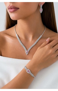 Gümüş Pazarım Prenses Serenadı Sarı Taşlı Gerdanlık Gümüş Set Gümüş Pazarım Prenses Serenadı Sarı Taşlı Gerdanlık Gümüş Set