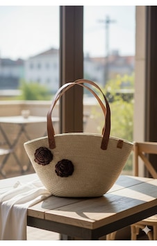 Loom Collection Kadın Plaj Çantası Krem