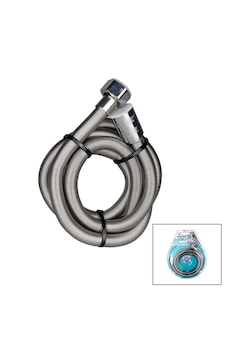 Lunaev Vakumlu Metal Yaylı Duş Hortumu Vakumlu 150 Cm Açık Ahşap