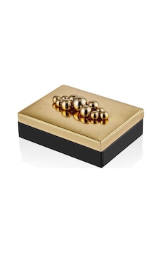 Lamedore Rollıng Stone Black Gold Large Box 27 20 8 Cm