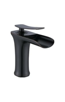 Şelale Akışlı Lavabo Bataryası Siyah Şelale Akışlı Lavabo Bataryası Siyah