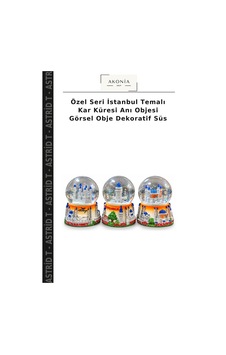 Özel Seri İstanbul Temalı Kar Küresi Anı Objesi Görsel Obje Dekoratif Süs