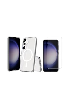 Vendas Galaxy Uyumlu S24 Fe Kılıf Magsafe Şarj Özellikli Şeffaf Sert Pc Zore Embos Kapak + Nano Ekran Koruyucu Şeffaf Vendas Galaxy Uyumlu S24 Fe Kılıf Magsafe Şarj Özellikli Şeffaf Sert Pc Zore Embos Kapak + Nano Ekran Koruyucu Şeffaf