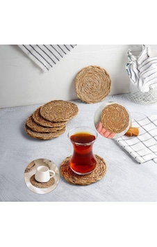 Deconox 6 Adet El Yapımı Yuvarlak Hasır Bardak Altlığı - Fincan, Çay Ve Kupa Altlığı - 10cm Sku: Zeus8690010165510 002 - Altın Deconox 6 Adet El Yapımı Yuvarlak Hasır Bardak Altlığı - Fincan, Çay Ve Kupa Altlığı - 10cm Sku: Zeus8690010165510 002 - Altın
