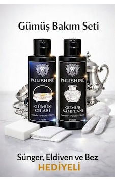 Gümüş Temizleme Ve Parlatma Seti Şampuan 150ml + Cila 150ml Gümüş Temizleme Ve Parlatma Seti Şampuan 150ml + Cila 150ml