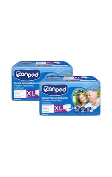 Canped Tekstil Yüzeyli Belbantlı Yetişkin Hasta Bezi XL 2 x 30'lu Canped Tekstil Yüzeyli Belbantlı Yetişkin Hasta Bezi XL 2 x 30'lu