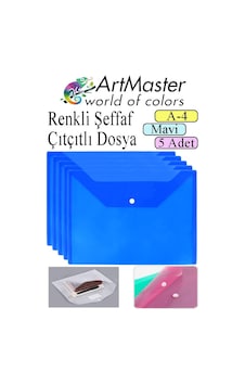 Mavi A4 Çıtçıtlı Dosya Şeffaf Renkli Zarf Dosya 5 Adet Çıt Çıtlı Dosya Su Geçirmez 100 Yaprak Kapasite Diğer Mavi A4 Çıtçıtlı Dosya Şeffaf Renkli Zarf Dosya 5 Adet Çıt Çıtlı Dosya Su Geçirmez 100 Yaprak Kapasite Diğer