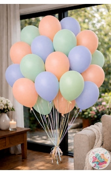 30 Lu Makaron Balon Seti Mavi Somon Mint Yeşil 12 Pastel Doğum Günü Parti Balonu Çok Renkli 30 Lu Makaron Balon Seti Mavi Somon Mint Yeşil 12 Pastel Doğum Günü Parti Balonu Çok Renkli
