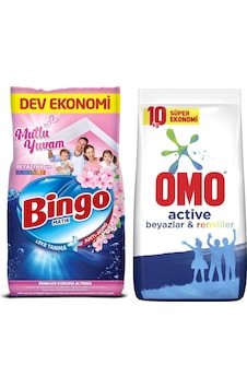 Bingo Matik 10 KG + Omo Matik Renkliler ve Beyazlar için 10 KG