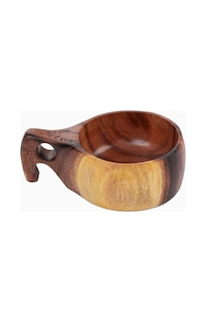 Barebones Kuksa Wooden Drinking Cup 16oz Akasya Ahşap Kamp Kupası Mutfak Aksesuarları Kahverengi
