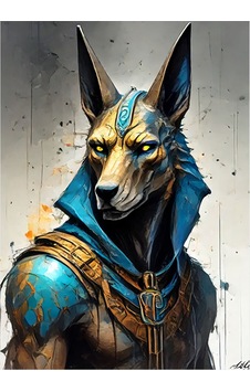 Anubis Eski Mısır Art Mdf Tablo 35cm X50cm