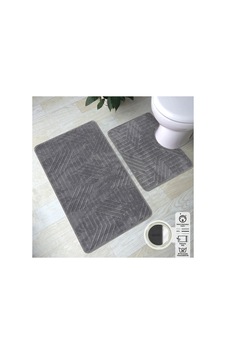 Plato Halı Akustik 2'li Set Premium Banyo Takımı 50x60 Klozet - 60x100 Klozet Takımı Gri Plato Halı Akustik 2'li Set Premium Banyo Takımı 50x60 Klozet - 60x100 Klozet Takımı Gri