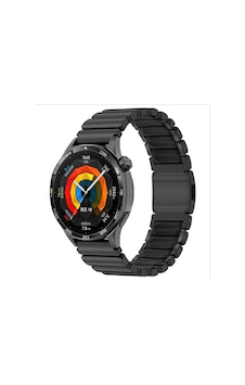 Huawei Watch Gt2 46mm Uyumlu Kordon Metal Kasa Silikon İç Kısım Tasarım Siyah Huawei Watch Gt2 46mm Uyumlu Kordon Metal Kasa Silikon İç Kısım Tasarım Siyah