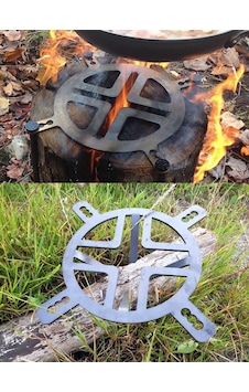 Bushcraft Outdoor Kamp İsveç Kütük Ocağı Gri