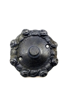Antika Tarz Dekoratif Pirinç Güllü Kapı Zili - 75mm, Oksit 11147012 Antika Tarz Dekoratif Pirinç Güllü Kapı Zili - 75mm, Oksit 11147012