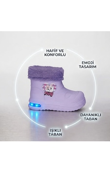 Twingo 525 Lila Işıklı Su Geçirmez İçi Kürklü Kız Çocuk Çizmesi Twingo 525 Lila Işıklı Su Geçirmez İçi Kürklü Kız Çocuk Çizmesi