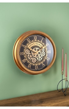 Çarklı Duvar Saati - 50 Cm Çok Renki
