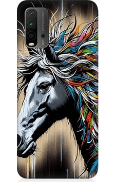 Xiaomi Redmi 9t Uyumlu Renk Patlamalı At Desenli Silikon Kılıf Çok Renkli Xiaomi Redmi 9t Uyumlu Renk Patlamalı At Desenli Silikon Kılıf Çok Renkli