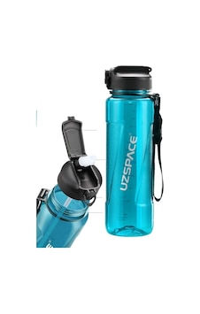 Uzspace 1000 Ml Turkuaz Tritan Matara - Silikon Pipet Ağızlık - K Uzspace 1000 Ml Turkuaz Tritan Matara - Silikon Pipet Ağızlık - K