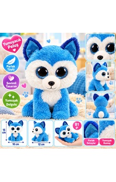 Ty Beanie Babies Mavi Husky Peluş Köpek Prince 15 Cm Nhr