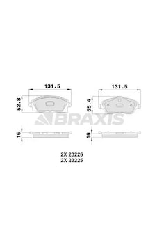 Opel Corsa C On Fren Balatasi 1.4 Twinport 2004-2006 Braxıs Ab0007 Opel Corsa C On Fren Balatasi 1.4 Twinport 2004-2006 Braxıs Ab0007