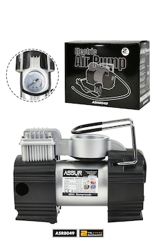 Assur ASR8049 12V Çakmaklık Girişli 150 Psi Hava Kompresörü Siyah Assur ASR8049 12V Çakmaklık Girişli 150 Psi Hava Kompresörü Siyah