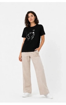 Modi Green New Köpek Figürlü Minimal Baskılı Tişört Kısa Kol Yazlık T-shirt - Si Siyah Modi Green New Köpek Figürlü Minimal Baskılı Tişört Kısa Kol Yazlık T-shirt - Si Siyah