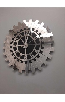 Büyük Dekoratif Gümüş Güneş Duvar Saati Modern Türk Rakamı Mdf Aynalı Pleksiglas 60x60 Cm Çok Renkli Büyük Dekoratif Gümüş Güneş Duvar Saati Modern Türk Rakamı Mdf Aynalı Pleksiglas 60x60 Cm Çok Renkli