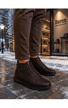 Beren Erkek Hakiki Deri Kahverengi Kışlık Bot Ortopedik Taban Bağcıklı Casual Sneaker Bot Beren Erkek Hakiki Deri Kahverengi Kışlık Bot Ortopedik Taban Bağcıklı Casual Sneaker Bot