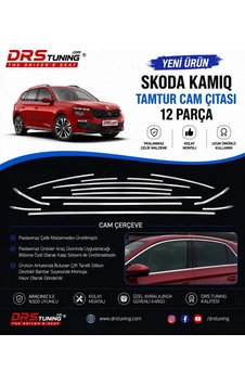 Skoda Kamiq 2019+ Krom Cam Çerçevesi 12 Parça