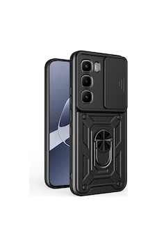 Teleplus İnfinix Hot 60 Pro Plus Kılıf Magnetik Standlı Kamera Korumalı Slide Sürgülü Cover Kapak Siyah Teleplus İnfinix Hot 60 Pro Plus Kılıf Magnetik Standlı Kamera Korumalı Slide Sürgülü Cover Kapak Siyah