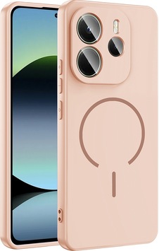 Xiaomi Redmi Note 14 4g Kılıf M-safe Şarj Özellikli Zore Meta Kapak Rose Pembe Xiaomi Redmi Note 14 4g Kılıf M-safe Şarj Özellikli Zore Meta Kapak Rose Pembe