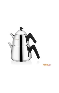 Noble Life Solıd Çelik Çaydanlık Siyah Kulp Çelik
