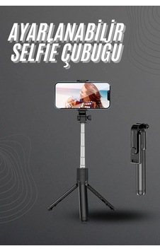 Selfie Çubuğu Tripod Bluetooth Kumandalı Selfie Çubuğu Telefon Tutucu - Karbul4544-3314 Renkli Selfie Çubuğu Tripod Bluetooth Kumandalı Selfie Çubuğu Telefon Tutucu - Karbul4544-3314 Renkli