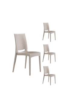 4 Adet Rattan Kolsuz Cappucino Sandalye Balkon Bahçe Teras Cappucino 4 Adet Rattan Kolsuz Cappucino Sandalye Balkon Bahçe Teras Cappucino