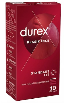 Durex Prezervatif Klasik İnce 10lu Durex Prezervatif Klasik İnce 10lu