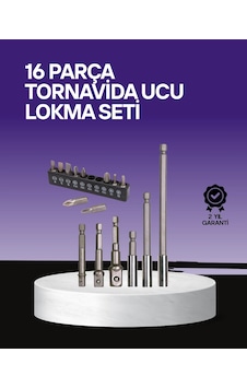 Mey İthalat Çok Amaçlı 16lı Bits Uç Seti Dayanıklı Tornavida Adaptör 20467862