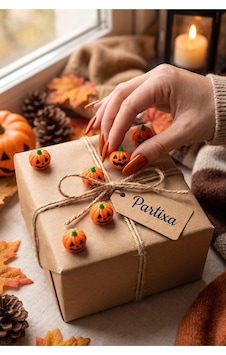 7'li Halloween Mini Balkabağı Figürü - Ev Ve Parti Dekorasyonu Cadılar Bayramı Süsü Çok Renkli