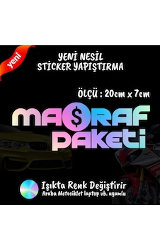 Masraf Paketi 2 Adet Hologram Sticker - Modifiye Etiket Yazı Masraf Paketi 2 Adet Hologram Sticker - Modifiye Etiket Yazı