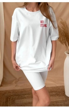 Mythrıva Unisex Baskılı Oversize T-shirt - Beyaz Mythrıva Unisex Baskılı Oversize T-shirt - Beyaz