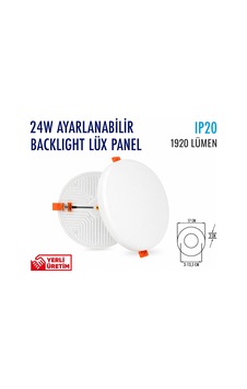 Lampist 24w Çerçevesiz Ayarlanabilir Lüx Led Panel 6500k Lampist 24w Çerçevesiz Ayarlanabilir Lüx Led Panel 6500k