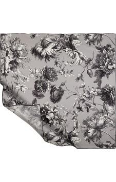 İpekevi Twill İpek Eşarp - Vintage Garden - Gümüş - Çelik Gri İpekevi Twill İpek Eşarp - Vintage Garden - Gümüş - Çelik Gri