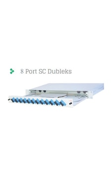 Full Set 8 Fiberli Sm Sc Dx 1u Rack Tipi Fiber Panel