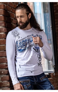 Cipo & Baxx Erkek Bisiklet Yaka Uzun Kollu Baskılı Sweatshirt Cl510 Beyaz Cipo & Baxx Erkek Bisiklet Yaka Uzun Kollu Baskılı Sweatshirt Cl510 Beyaz