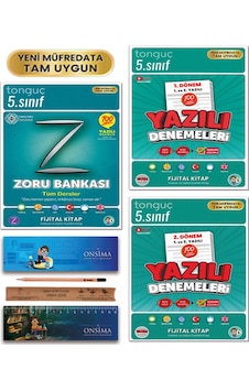 Tonguç Akademi 5. Sınıf Zoru Bankası Tüm Dersler - 1. Ve 2. Dönem Yazılı Denemeleri Set 3 Kitap Tonguç Akademi 5. Sınıf Zoru Bankası Tüm Dersler - 1. Ve 2. Dönem Yazılı Denemeleri Set 3 Kitap