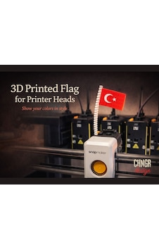 3d Yazıcı Kafası İçin Türk Bayrağı Dalgalanan Montaj Aparatı - 55 Mm 3d Yazıcı Kafası İçin Türk Bayrağı Dalgalanan Montaj Aparatı - 55 Mm