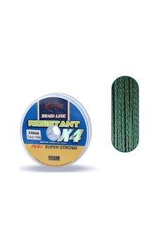 Captain Resistant Pe 4 Kat İp Misina 100mt Yeşil 0.40 Mm Captain Resistant Pe 4 Kat İp Misina 100mt Yeşil 0.40 Mm