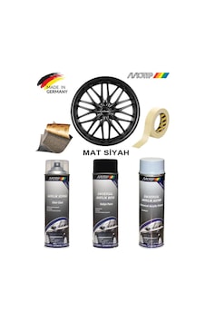 Motip Mat Siyah Jant Boyama Rötuş Seti Akrilik Sprey Boya + Vernik + Astar 500 Ml Motip Mat Siyah Jant Boyama Rötuş Seti Akrilik Sprey Boya + Vernik + Astar 500 Ml